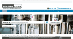 Desktop Screenshot of maschinenfromm.de