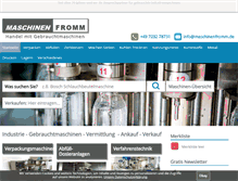 Tablet Screenshot of maschinenfromm.de